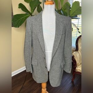 Christian Dior Monsieur Men’s Sport Coat 40R Gray Houndstooth Single Breasted
